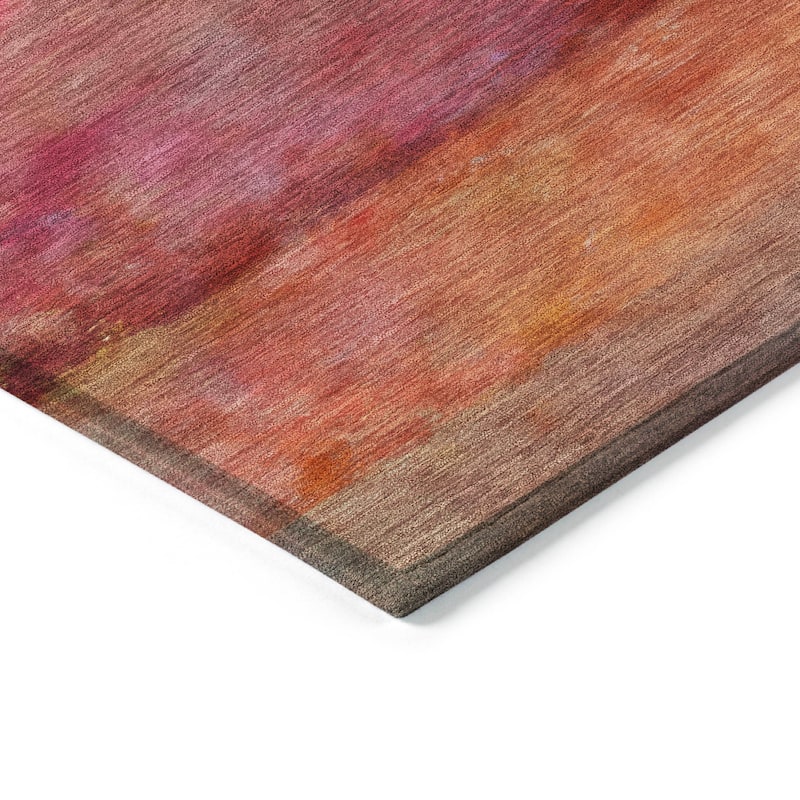 Machine Washable Indoor/ Outdoor Contemporary Ombre Chantille Rug