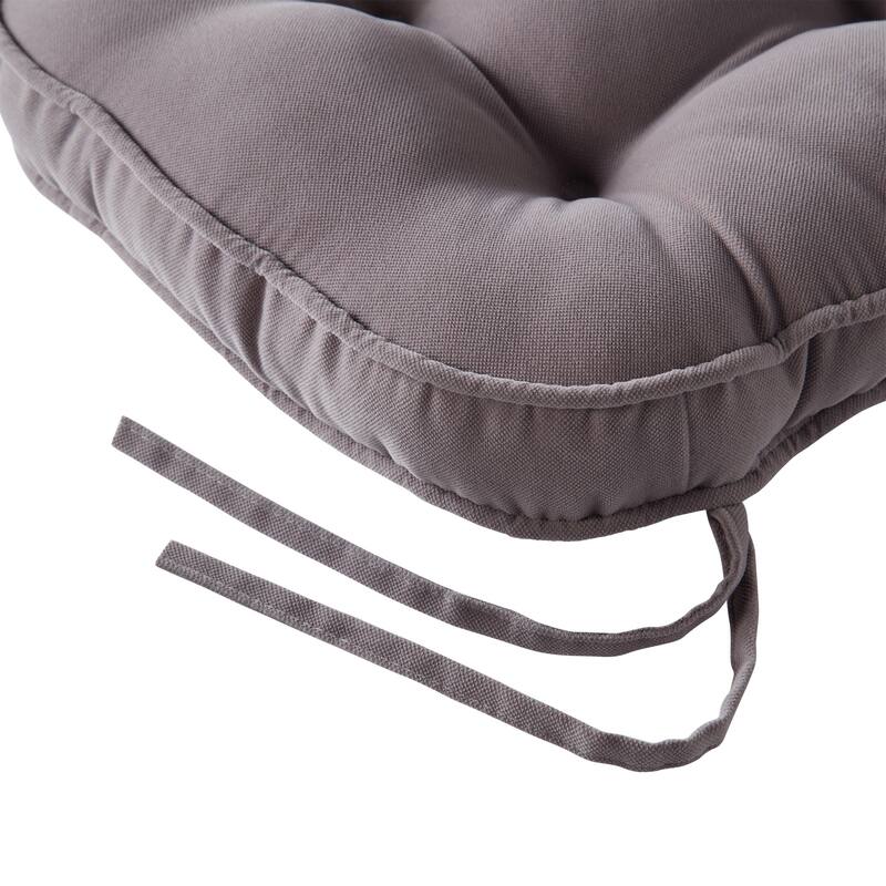 Hyatt Gray Indoor Reversible Microfiber Chair Pads (2-Pack)