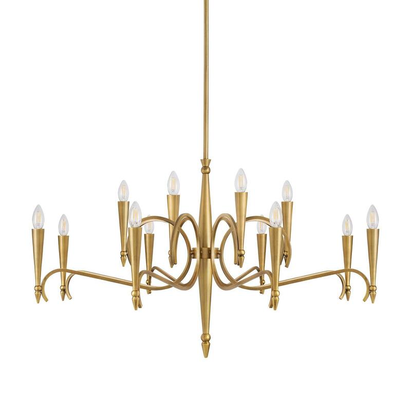 Savoy House 1-9418-12 Tremont 12 Light 44" Wide Taper Candle Style - Riviera Brass