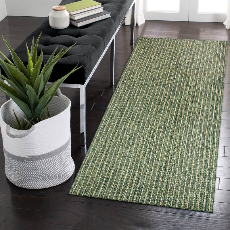 Liora Manne Carmel Textured Striped Indoor/ Outdoor Area Rug