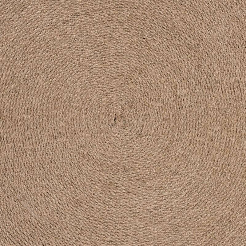 Lapis Handwoven Jute Coffee Table - Boho Round Centerpiece with Natural Fiber, Coastal Design for Living Room or Lounge