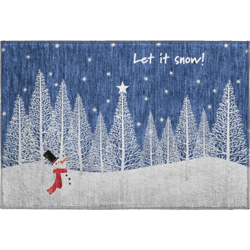 Premium Washable Super Soft Snowy Winter Holiday Mayfield Rug