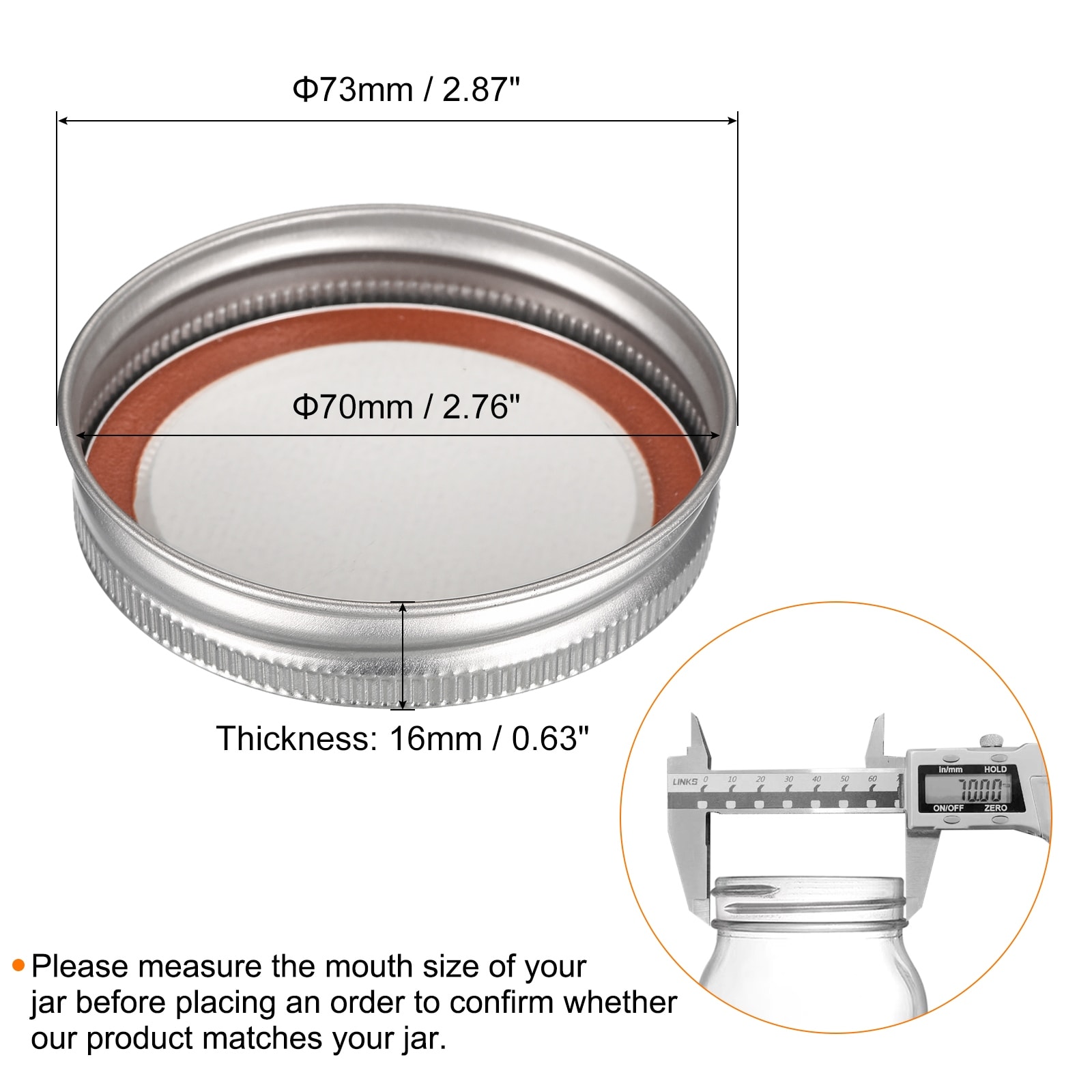 Canning Lids, 42 Sets - Tinplate Split-Type Regular Wide Mouth
