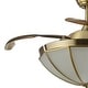 preview thumbnail 5 of 10, 36" Retractable Blade Ceiling Fan Light with Remote Control - Brass - 36 inches