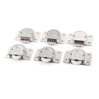 3 Pair Plastic Wheel Sliding Door Roller w Spring Loaded Catch Set for ...