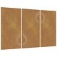 preview thumbnail 2 of 5, vidaXL Patio Wall Decorations 3 pcs 41.3"x21.7" Corten Steel Sun Design