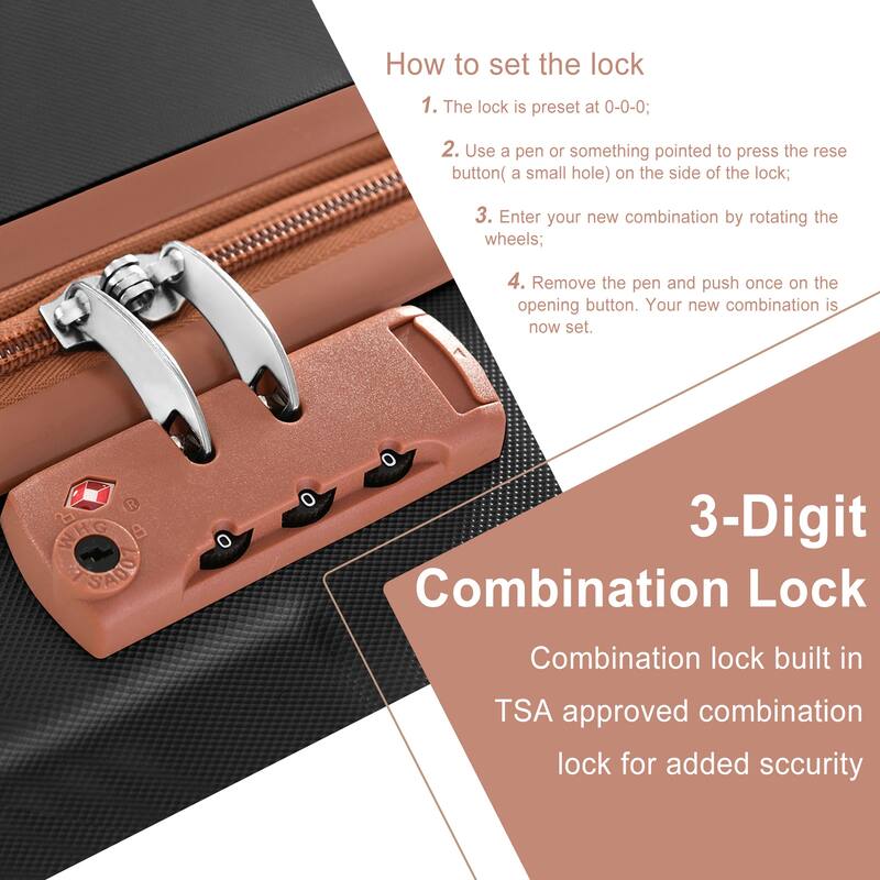 Luggage Sets 3 Piece, Expandable Carry on Luggage, Hardshell Suitcases with Wheels and TSA Lock for Men Women