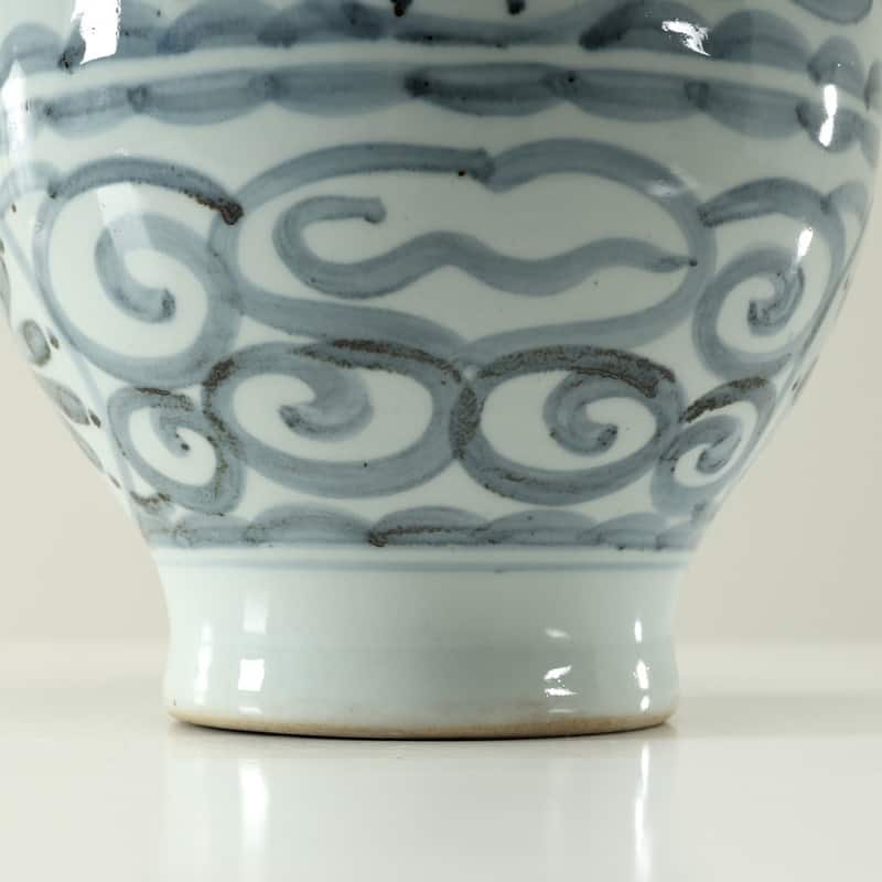 Approx 11 Inches Subtle Blue and White Vase