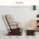 preview thumbnail 4 of 43, HOMCOM Nursery Glider Rocking Chair with Ottoman Cushion Seating