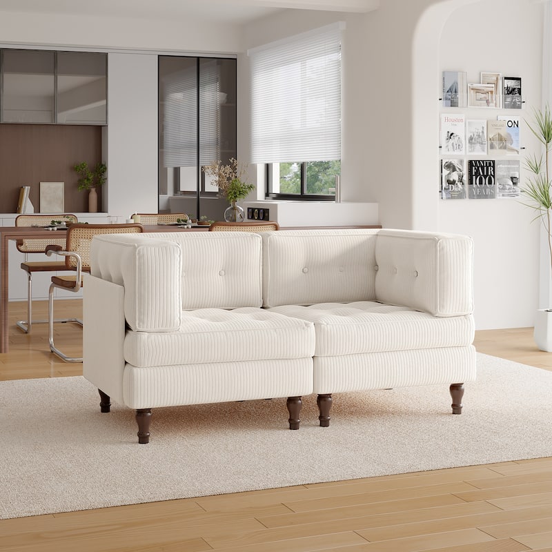 Madison Oversized Upholstered Corduroy Modular Sectional Sofa