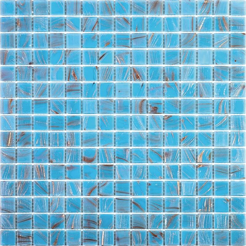 Apollo tile 12" x 12" Celestial Glossy Maya Blue Glass Tile (20 sq ft/case) - 20 Pack