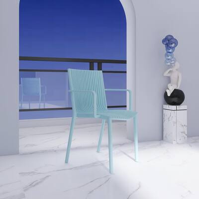 BNK Modern Polypropylene Stackable Armchair, Indoor/Outdoor Use (Set of 4)