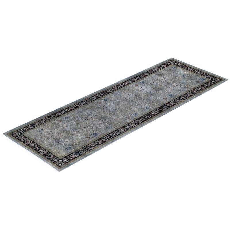 Contemporary Overdyed Wool Hand Knotted Runner - 2' 7" x 7' 8"