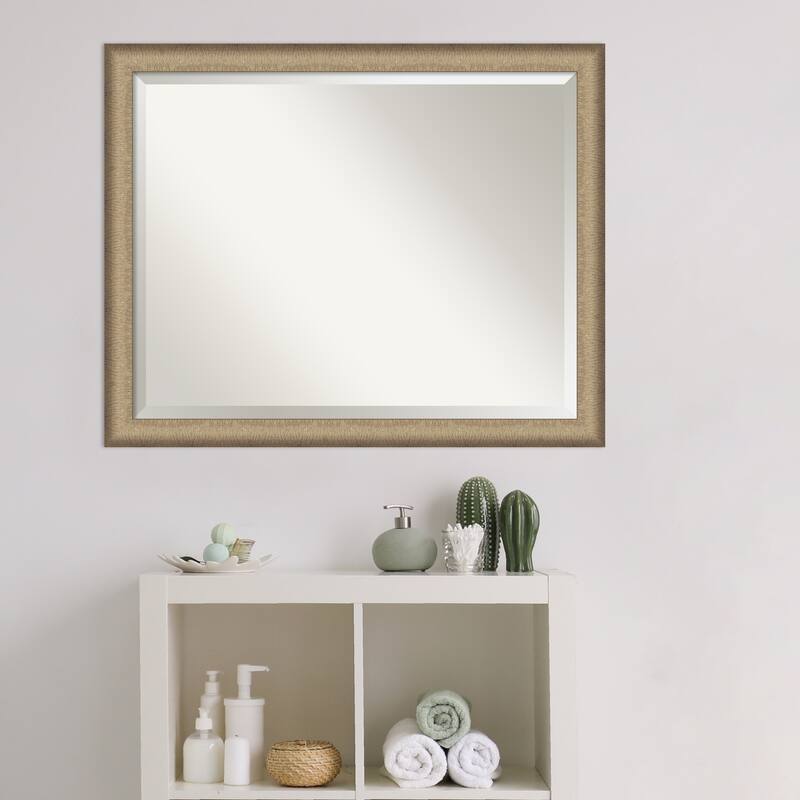 Beveled Bathroom Wall Mirror - Elegant Frame