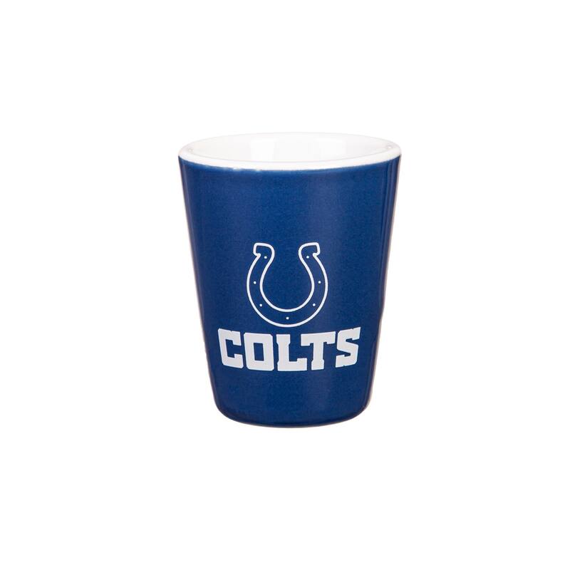 4-Piece Ceramic and Glass 2 oz. Shot Glass Set, Indianapolis Colts