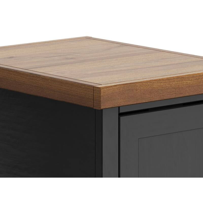 Bridgevine Home Modern Farmhouse 14 inch Chairside Table, No Assembly Required, Two-Tone Finish