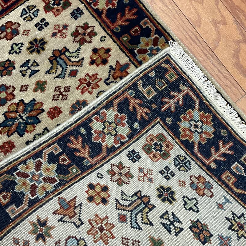 HERAT ORIENTAL Hand-knotted 2' x 3' Indo Karaja Wool Rug - 2' x 3'