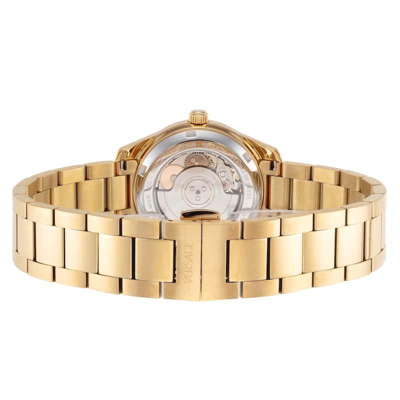 Versace Women's Greca 35mm Black Dial Stainless Steel Automatic Watch - Two-Tone - One Size