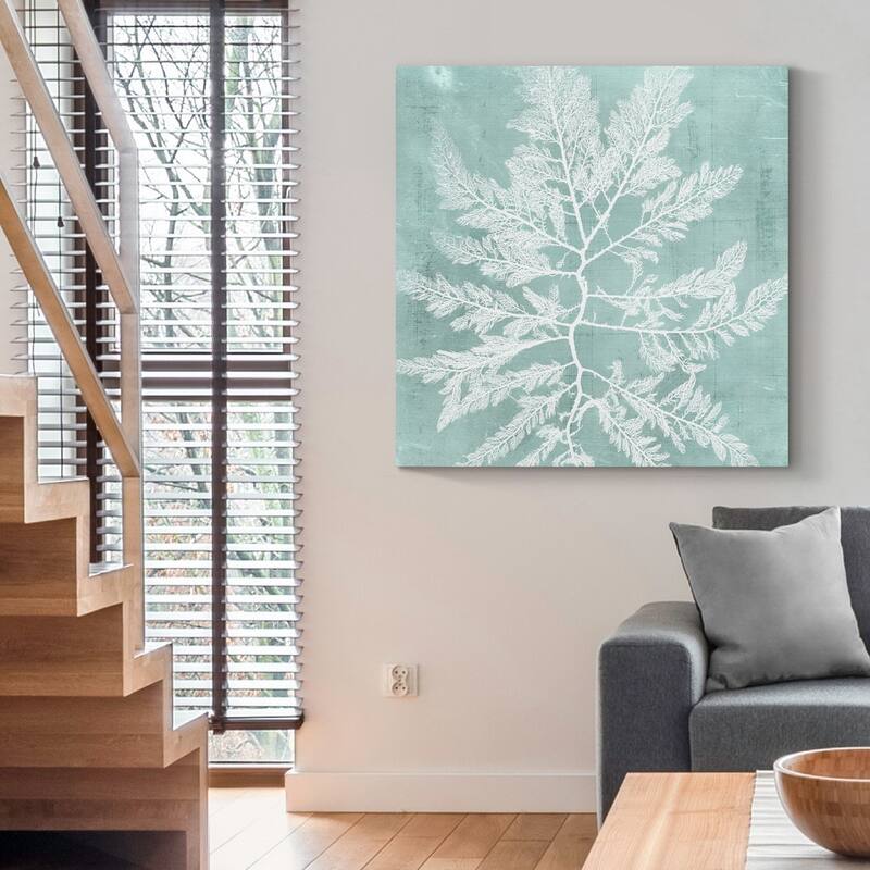 Seaweed on Aqua I -Premium Gallery Wrapped Canvas