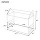 preview thumbnail 12 of 16, House Platform Bed with Roof and Chimney Design, Twin Size - Sturdy Metal Frame for Kids' Room, Black