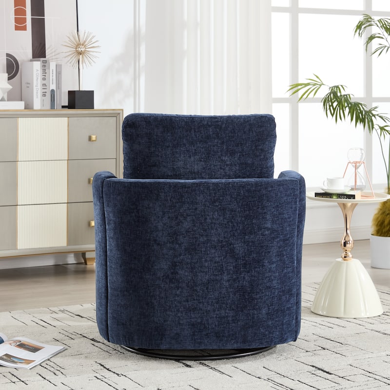 Swivel Chair:Metal 360 Degree Rotating Chassis,Chenille Fabric