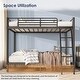 preview thumbnail 11 of 11, Twin Over Full Bunk Bed with Ladder & Guardrail Heavy Duty, Heavy Duty Metal Slats