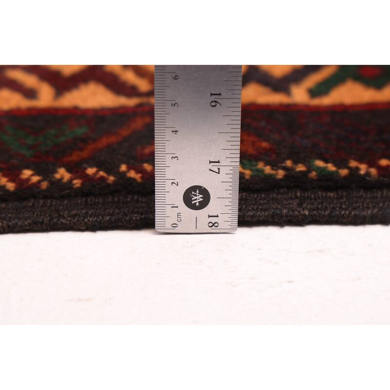 ECARPETGALLERY Hand-knotted Teimani Brown, Red Wool Rug - 3'10 x 7'1