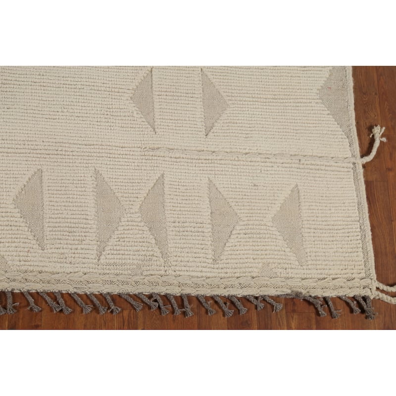 Moroccan Oriental Area Rug Hand-Knotted Wool Carpet - 8'8"x 10'5"
