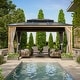 preview thumbnail 102 of 133, EROMMY Hardtop Gazebo,Outdoor Pergola with Double Roof & Netting & Curtains,Heavy Duty Canopy for Patio, Backyard, Pool party