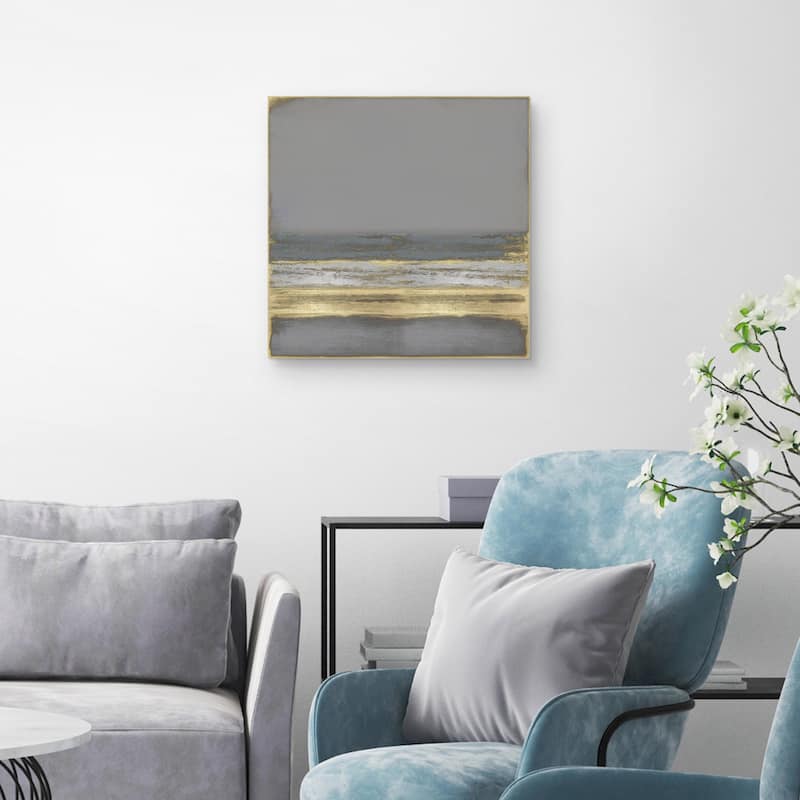 Gold on Gray by Taylor Hamilton Canvas Art Print