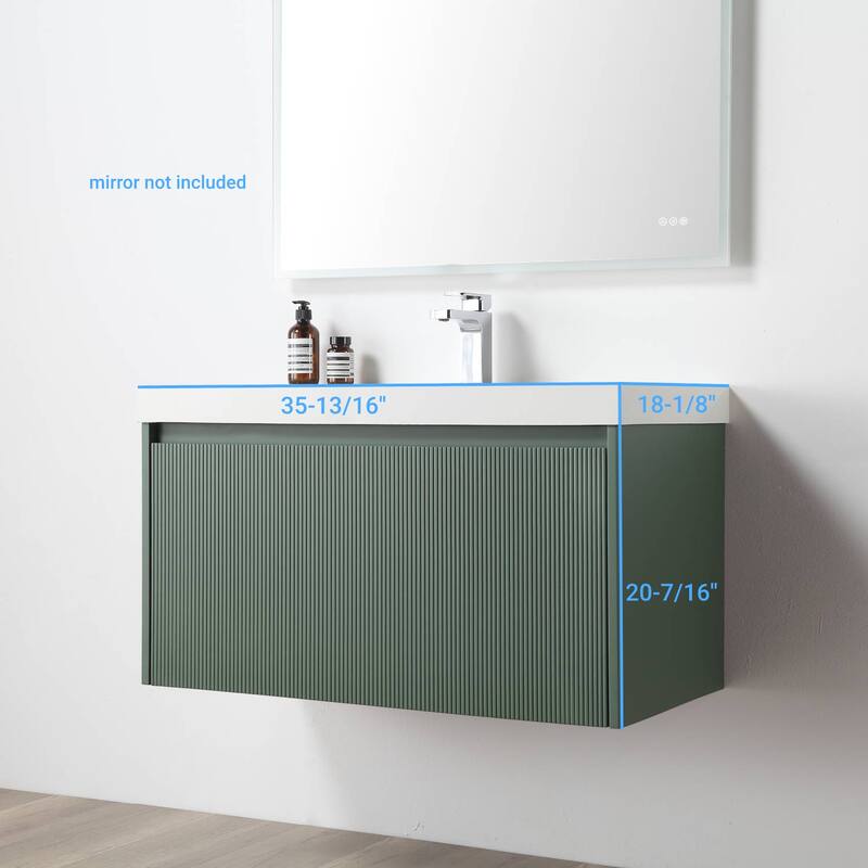Floating Bathroom Vanity with Sink, Wall Mounted Vanity