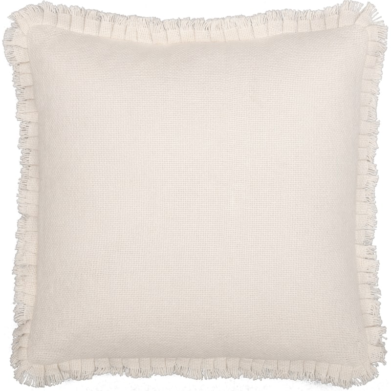 Farmhouse Bedding VHC Cotton Burlap 18x18 Pillow Solid Color (Pillow Cover, Pillow Insert)