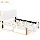 preview thumbnail 6 of 33, Upholstered platform bed with wooden support feet