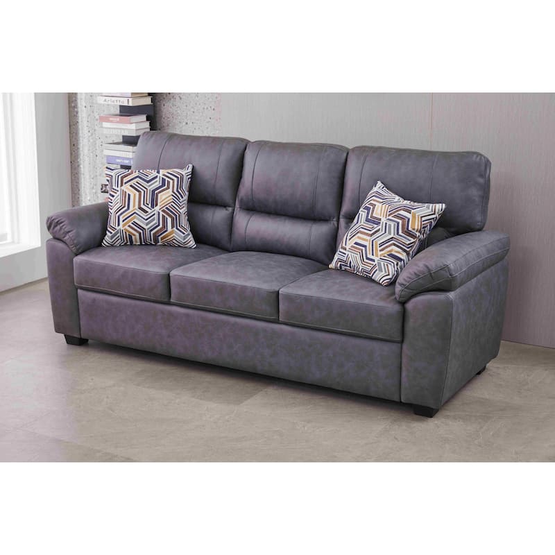 80.5'' Wide Faux Leather Sofa
