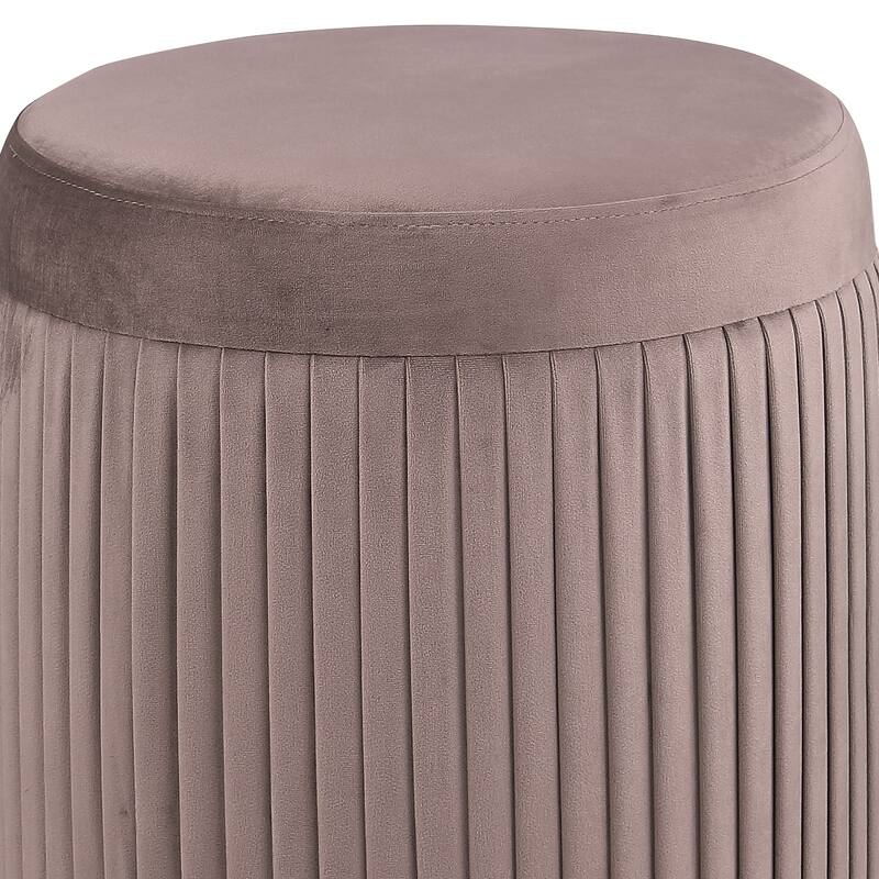 Pescadero Mauve Round Upholstered Ottoman