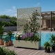 preview thumbnail 4 of 103, 72 in Metal Movable Planter Box with Trellis Privacy Screen Lockable Wheels Olive Green-Rectangle - 72"x47"