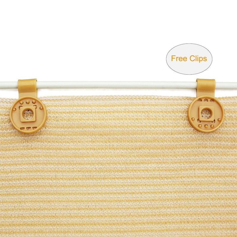 Agfabric Sun Shade Fabric for Pergola Cover Porch Vertical Screen 6'x12', Beige