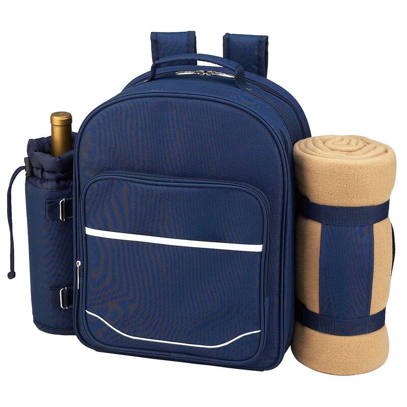 Picnic at Ascot Four Person Equipped Picnic Backpack with Blanket