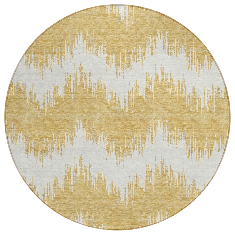 Machine Washable Indoor/ Outdoor Chantille Modern Chevron Rug