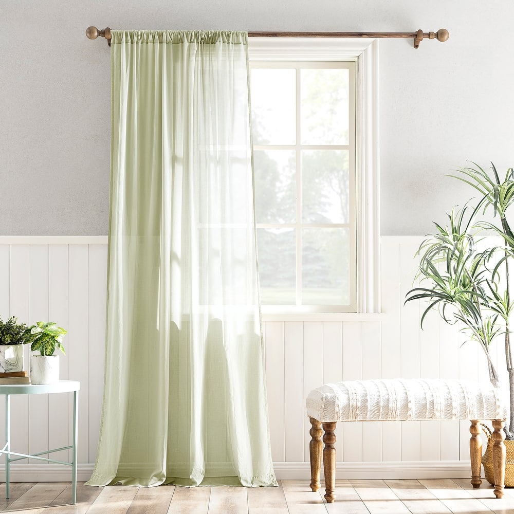 Archaeo Cotton Sheer Curtain, Single Panel
