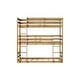 preview thumbnail 10 of 11, Rubber Wood Detachable Triple Twin Bunk Bed with Two Built-in Ladders,Guardrails for Home