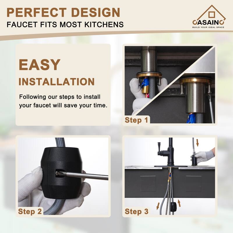 Single Handle Pull Out Sprayer Kitchen Faucet