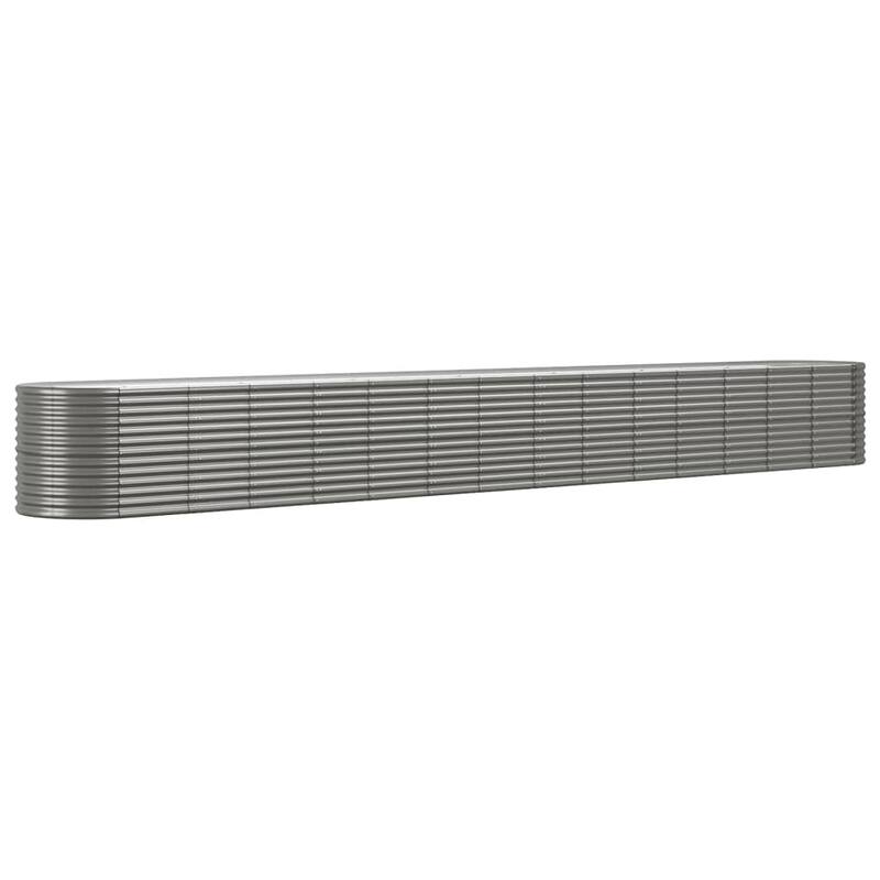 vidaXL Raised Garden Bed Raised Flower Bed Galvanized Steel Outdoor Planter