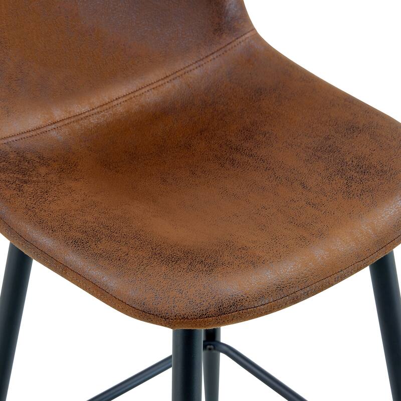 Industrial Bar Height Stools with Back, Counter Height Bar Chairs, with Metal Legs & Soft Backrest Easy to Assemble