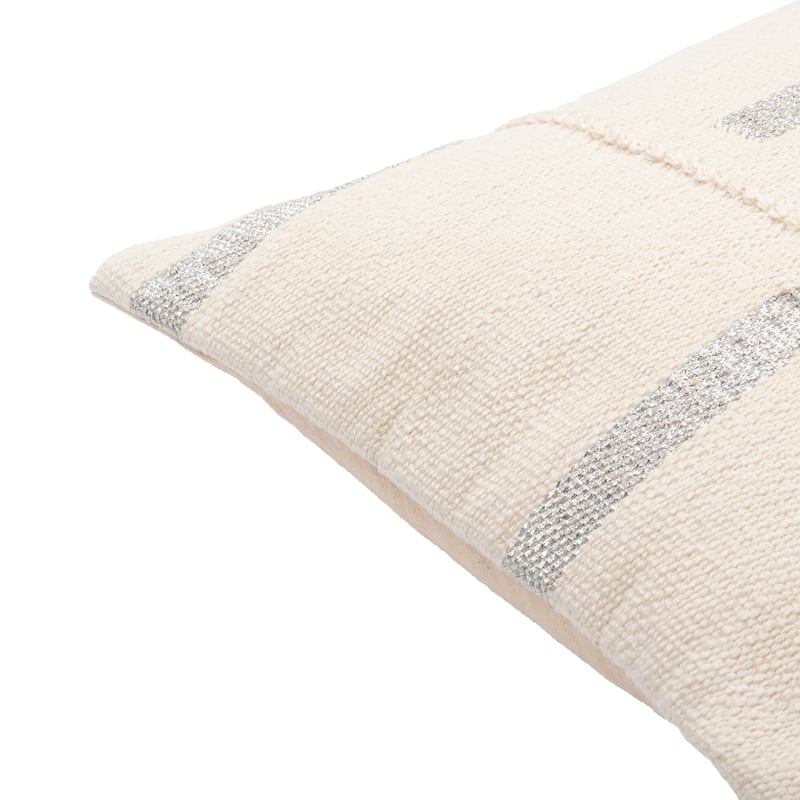 Olafae Country Throw Pillow with Metallic Accents