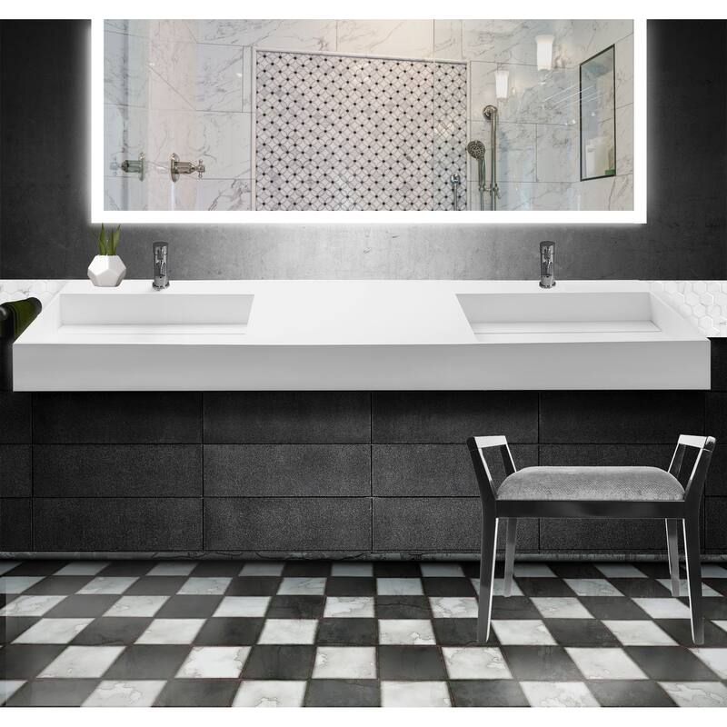 Juniper Stone Solid Surface Wall-mounted Vessel Sink
