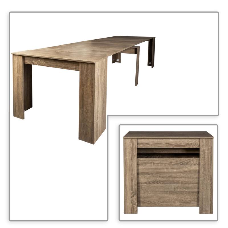 Modern Wooden Rectangular Extendable Dining Table