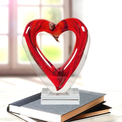 Rossa Heart Handcrafted Art Glass Figurine