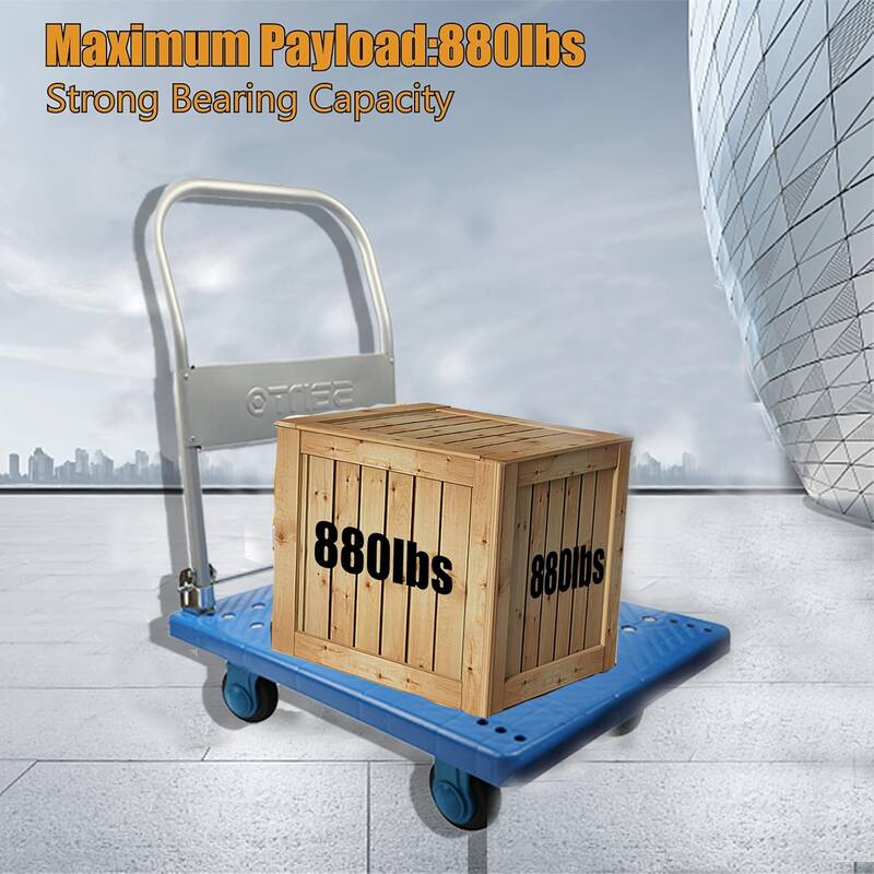 Heavy Duty Folding Platform Hand Truck with 330 lbs Loading Capacity