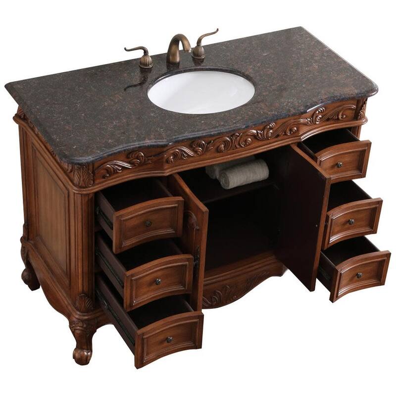 Elegant Lighting VF38848 Oakland 48" Free Standing Single Basin Vanity